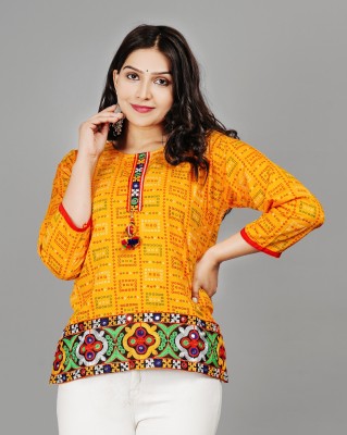 shivay creation Casual Embroidered Women Multicolor Top