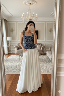 CLANGER Casual Printed Women Blue Top