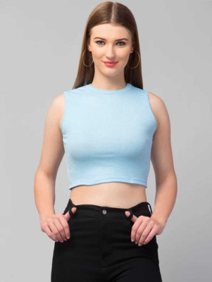 Utkarsh Casual Solid Women Light Blue Top