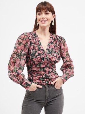 HARPA Casual Floral Print Women Multicolor Top