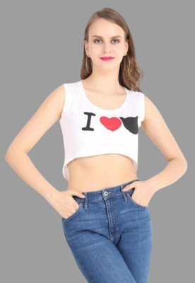 Geetanjali Casual Printed Women White Top