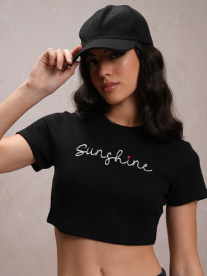Tokyo Talkies Casual Printed Women Black Top