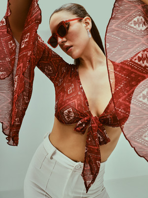 TANDUL Casual Printed Women Multicolor Top