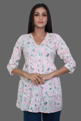 Yuvastra by Manisha Casual Printed Women White Top