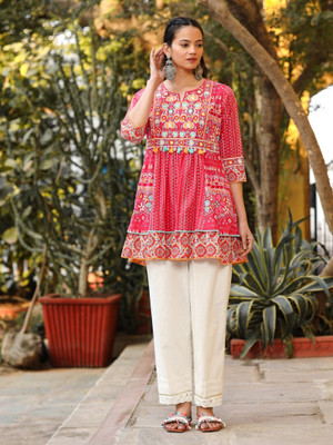 Juniper Casual Embroidered Women Multicolor Top