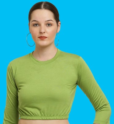 CANIDAE Casual Self Design Women Light Green Top