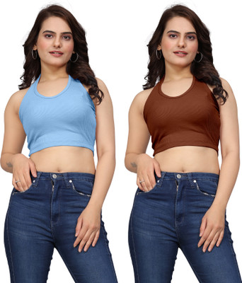 HIRPARA Party Solid Women Multicolor Top