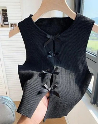 Sovi fashion Casual Self Design Women Black Top