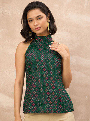 all about you Beach Wear Printed Women Green Top