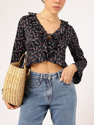 Dressberry Casual Printed Women Multicolor Top