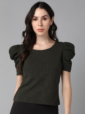 Roadster Casual Embellished Women Green Top