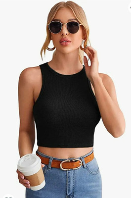 BerdNerd Casual Self Design Women Black Top