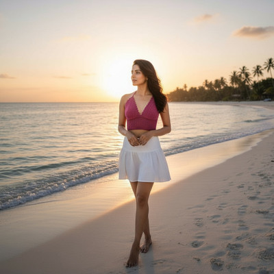 Avnyara Casual Self Design Women Pink Top