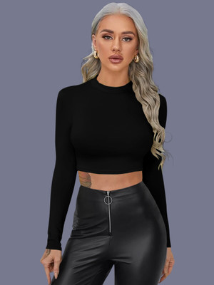 Dream Beauty Fashion Casual Solid Women Black Top