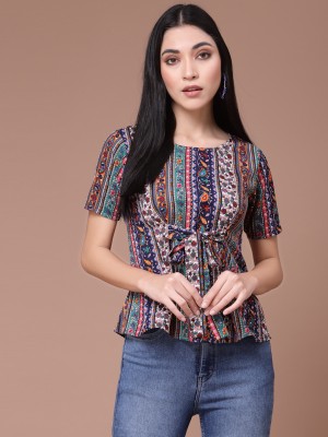 Oomph! Casual Printed Women Multicolor Top