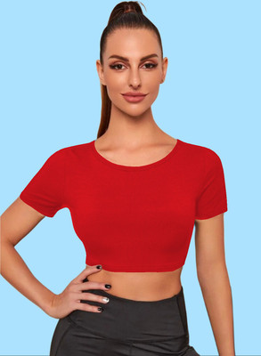 Maheshvi Casual Solid Women Red Top