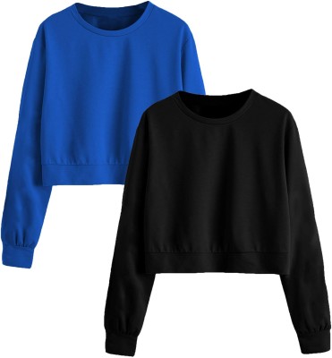 THE BLAZZE Casual Solid Women Blue, Black Top