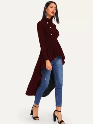 PATER Party Solid Women Maroon Top