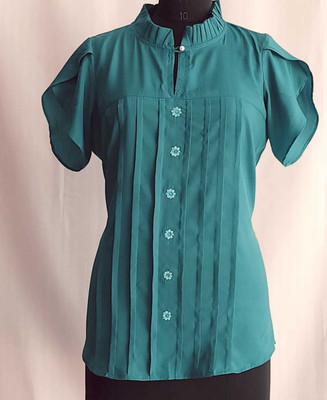 Arya Dreamz Casual Striped Women Green Top