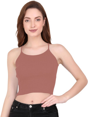 THE BLAZZE Casual Solid Women Silver Top