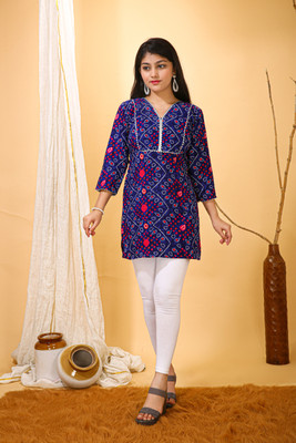 SHYAMALI FASHION Formal Printed Women Blue Top