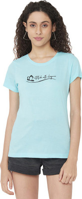 Saabra Casual Printed Women Light Blue Top