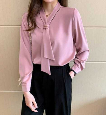 NewlookAs Casual Self Design Women Pink Top