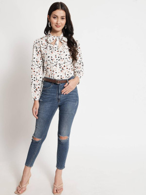 KOTTY Casual Solid Women White Top