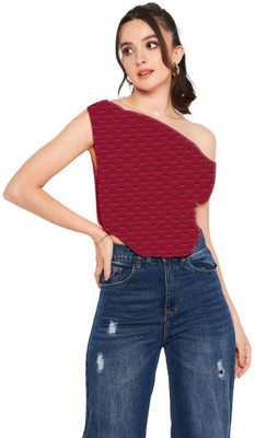 jovo Casual Solid Women Pink Top