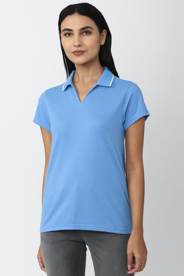 VAN HEUSEN Casual Solid Women Blue Top