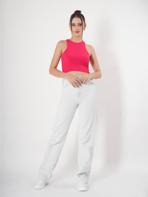 clobug Casual Solid Women Pink Top