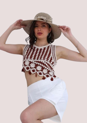 Emprace Casual Embroidered Women Maroon Top
