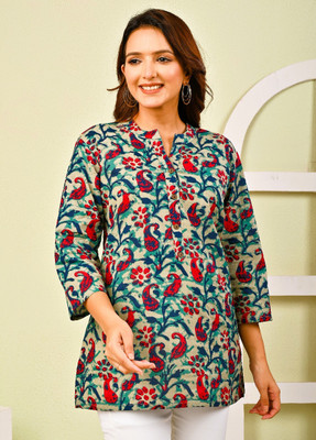 Chaukas Casual Printed Women Multicolor Top