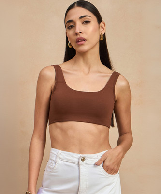 COLOR CAPITAL Casual Solid Women Brown Top