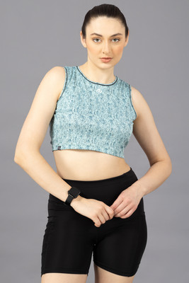 DRIZONE Casual Printed Women Blue Top