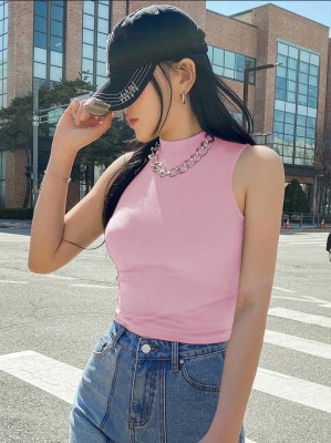 KOTTY Casual Solid Women Pink Top