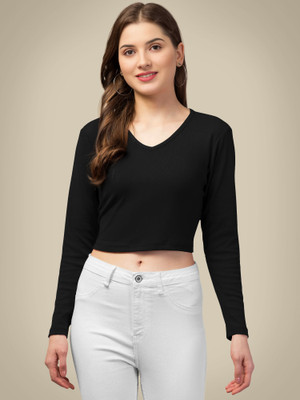Dream Beauty Fashion Casual Solid Women Black Top