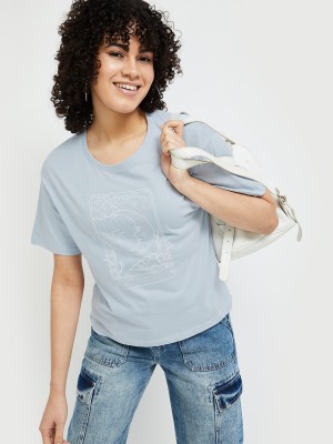 Fame Forever by Lifestyle Casual Printed Women Blue Top