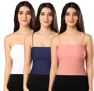 Paavki Casual Solid Women White, Dark Blue, Orange Top