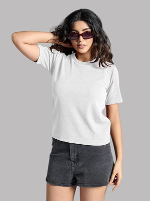BEELLO STYLE Casual Solid Women White Top