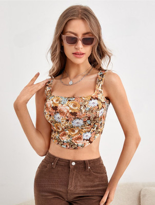 JINJIN FASHION Beach Wear Printed Women Multicolor Top