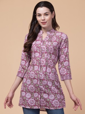 INUKA Casual Printed Women Pink Top