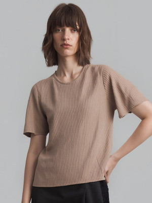 Dressberry Casual Self Design Women Brown Top