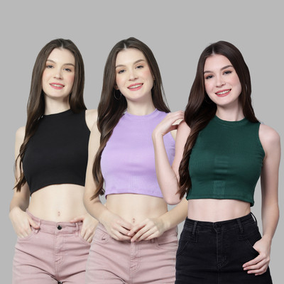 DIAZ Casual Solid Women Multicolor Top