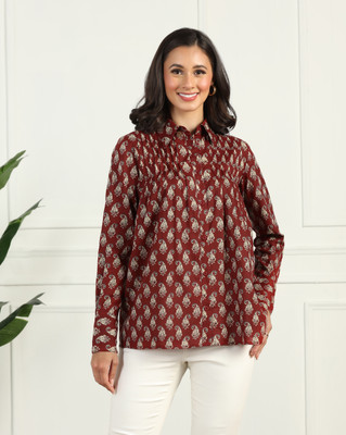 Flystitch Casual Printed Women Yellow Top