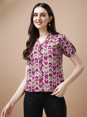 Kinjo Casual Printed Women Multicolor Top