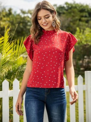 KOTTY Casual Printed Women Red, White Top