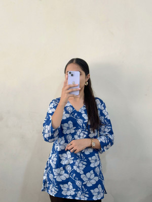Premcreation Party Printed Women Blue Top