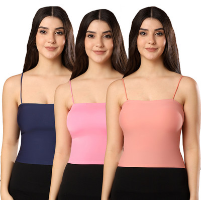 Paavki Casual Solid Women Dark Blue, Pink, Orange Top