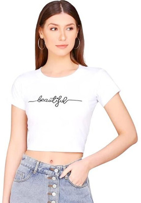 brikshi Casual Printed Women White Top